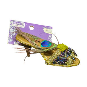 Target Home Holiday Couture Peacock Feather High Beaded Heel Christmas Ornament